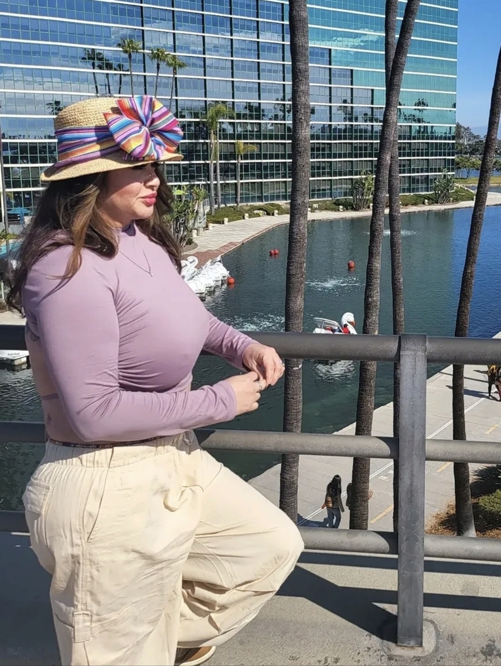 Lavender Long-Sleeve Ruched Drawstring Top - Picture 5 of 5